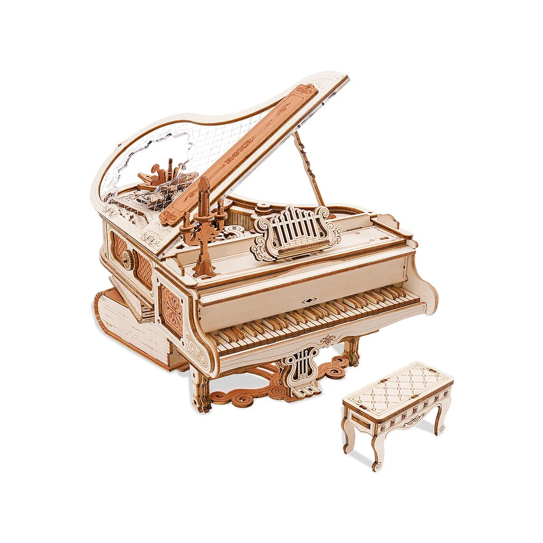 ROKR Magic Piano Music Box: Build &amp; Play 🎶 Wooden Puzzle 