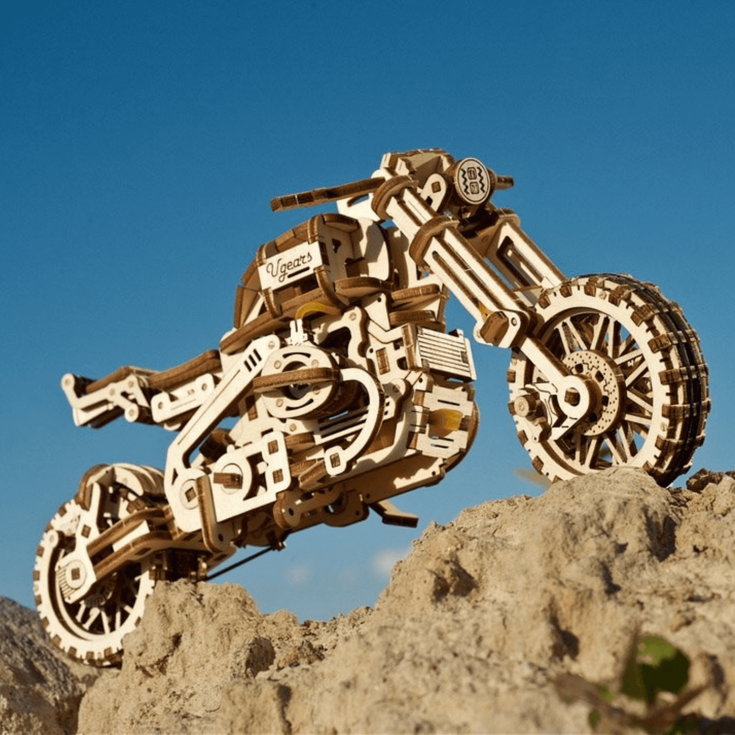 Motorbike Scrambler UGR-10-Mechanical Wooden Puzzle-Ugears--