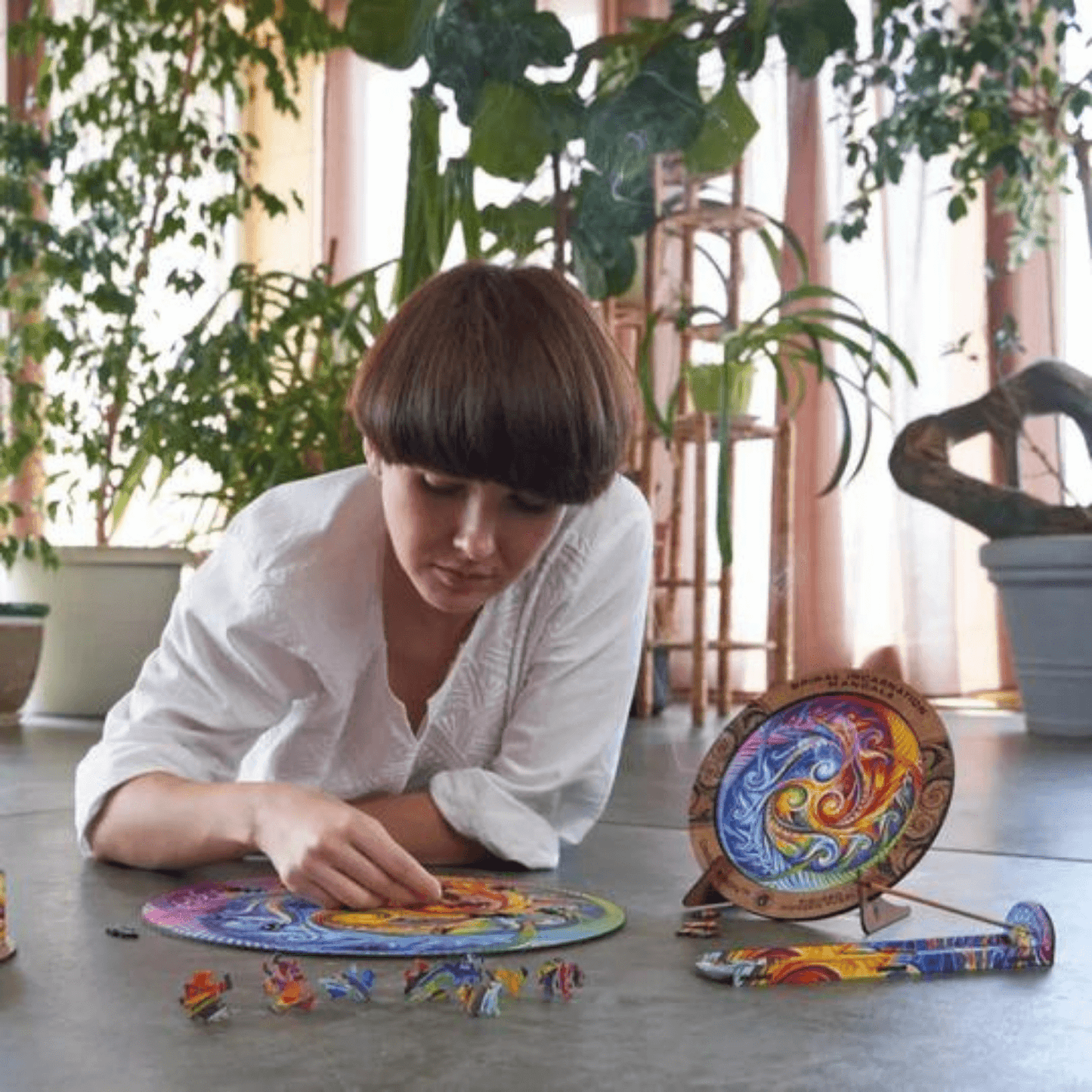 Mandala Puzzle | Spiral Incarnation-Wooden Puzzle-Unidragon--