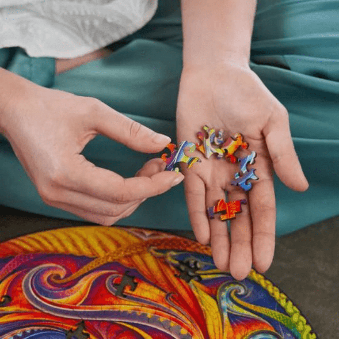 Mandala Puzzle | Spiral Incarnation-Wooden Puzzle-Unidragon--