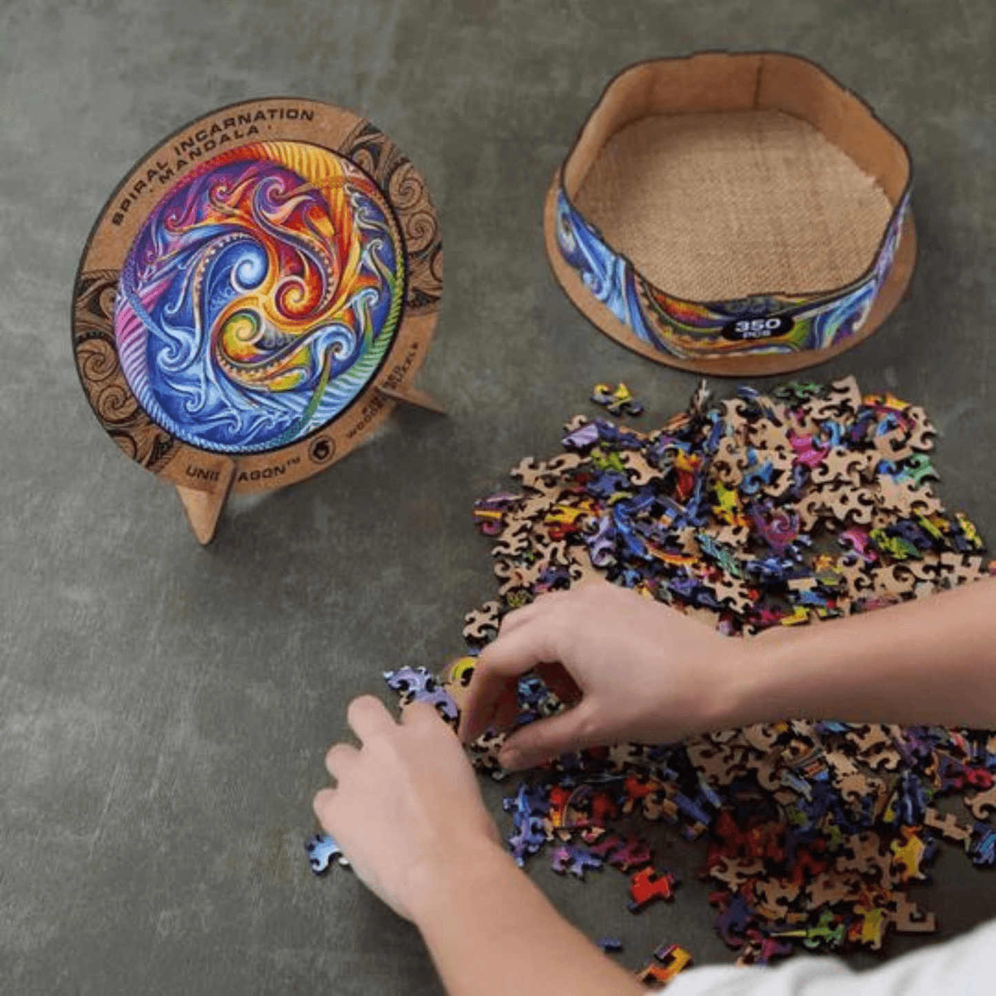 Mandala Puzzle | Spiral Incarnation-Wooden Puzzle-Unidragon--