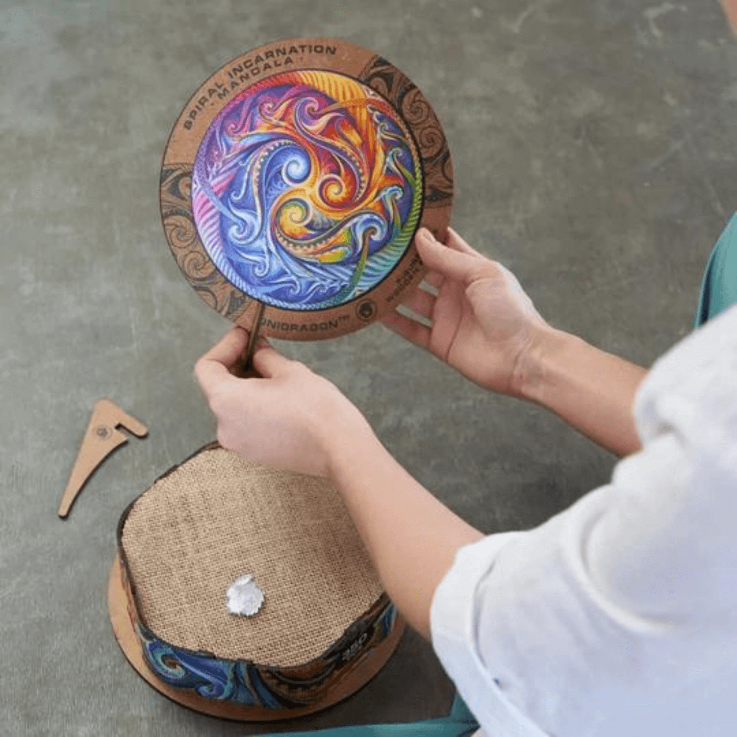 Mandala Puzzle | Spiral Incarnation-Wooden Puzzle-Unidragon--