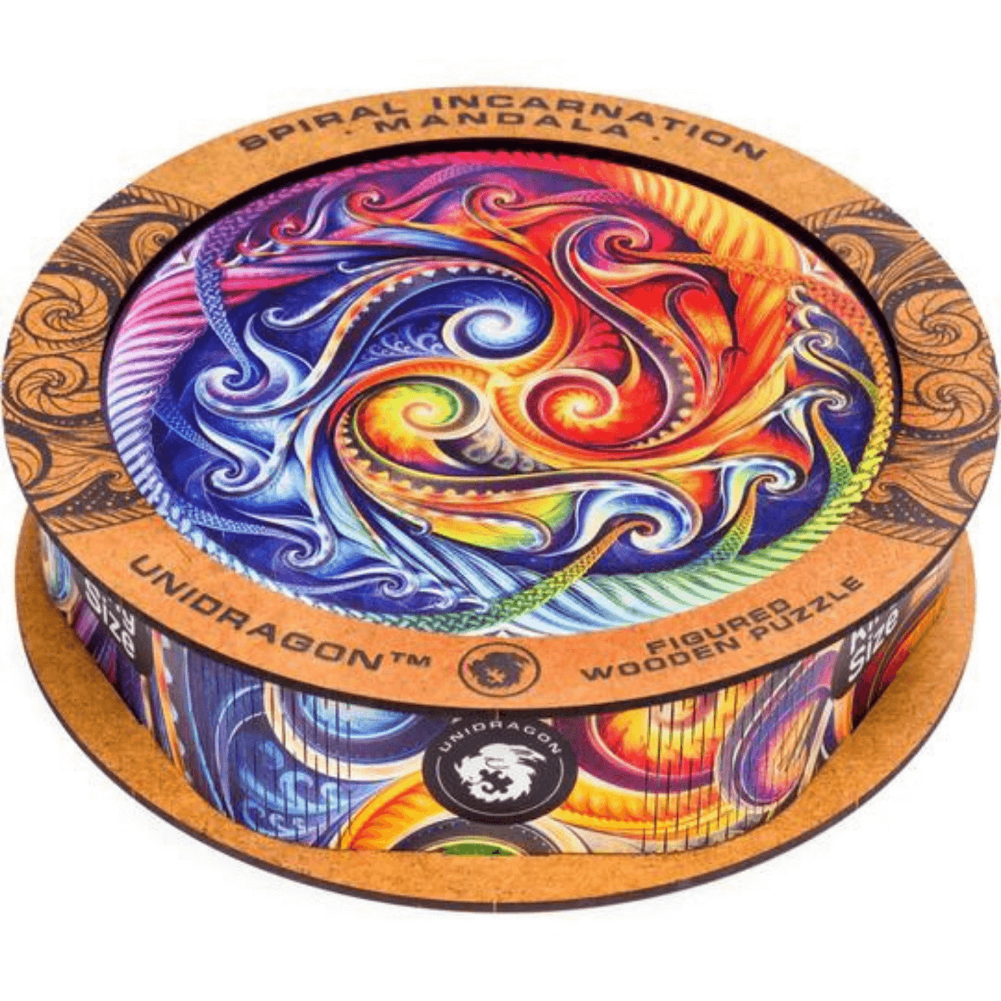 Mandala Puzzle | Spiral Incarnation-Wooden Puzzle-Unidragon--
