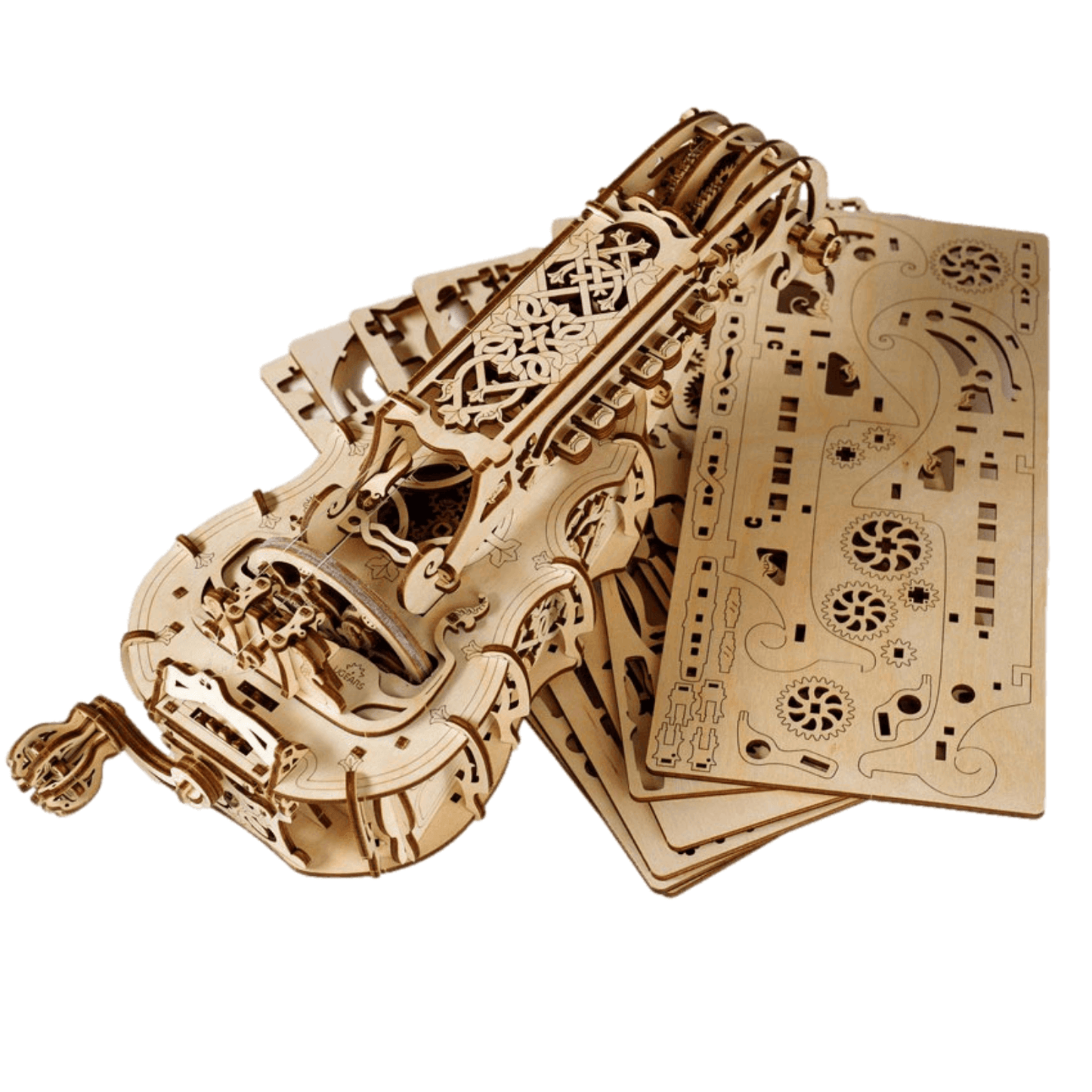 Hurdy Gurdy Hurdy-Gurdy kit-Mechanical wooden puzzle-Ugears--