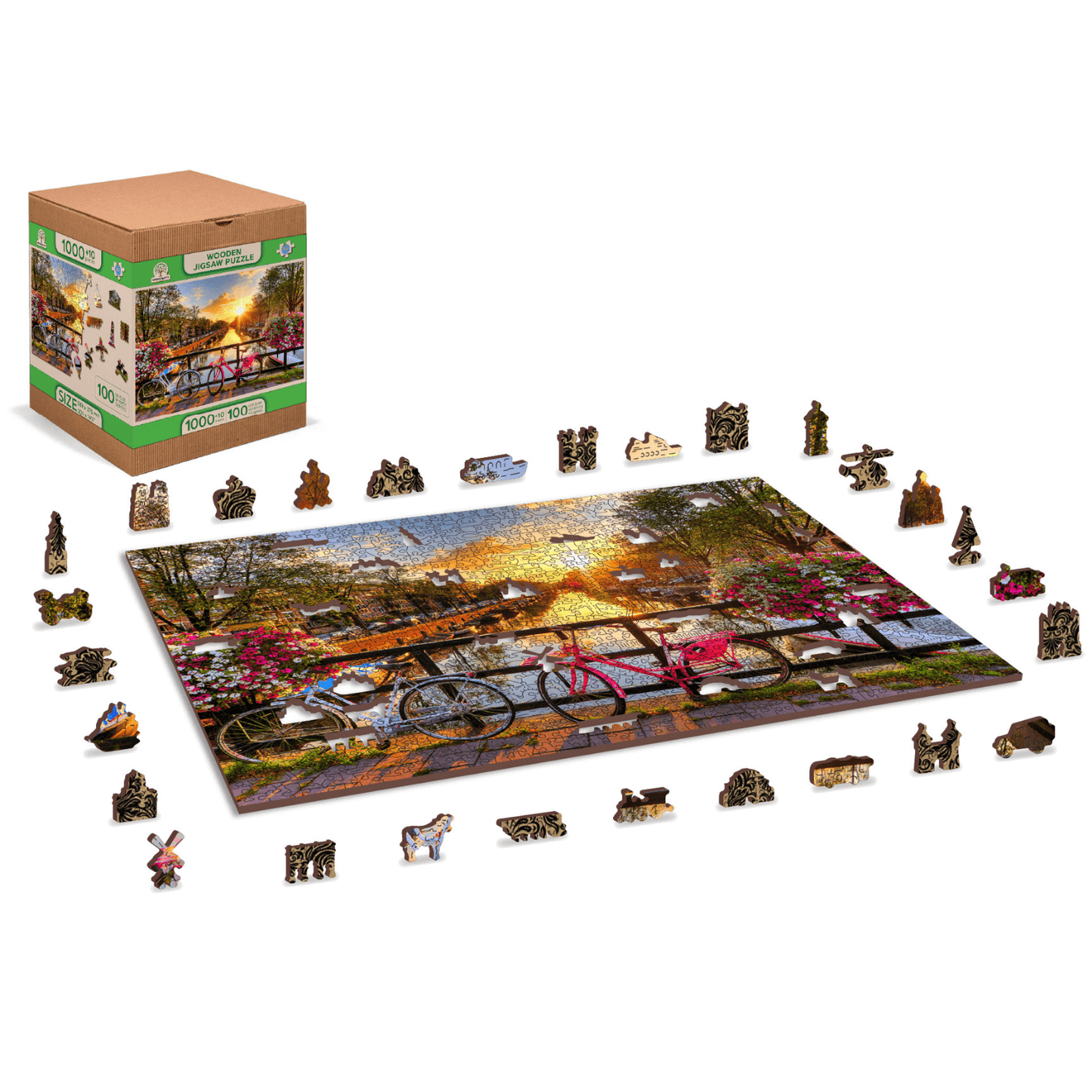 Bicycles of Amsterdam | Wooden Puzzle 1010-WoodenCity--