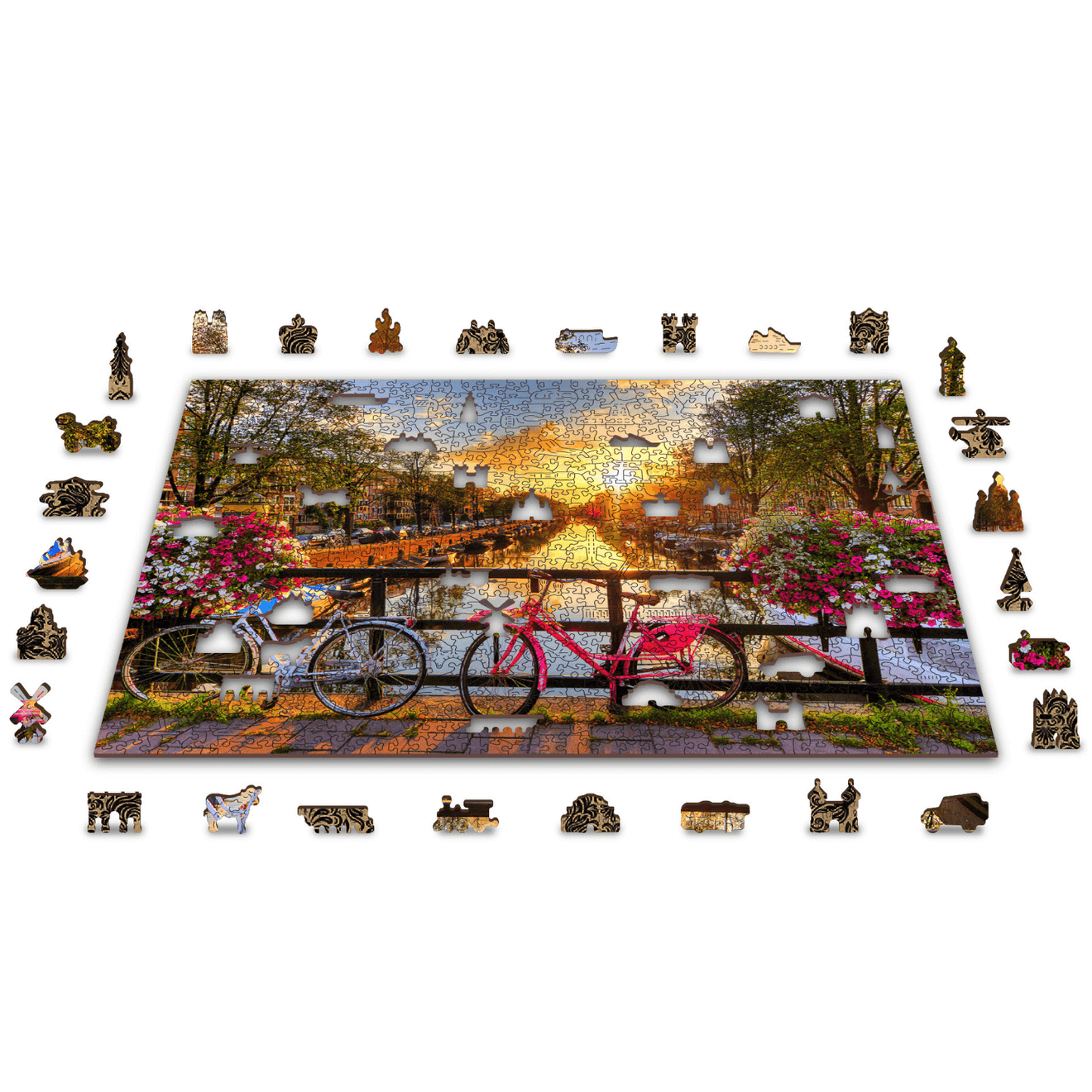 Bicycles of Amsterdam | Wooden Puzzle 1010-WoodenCity--