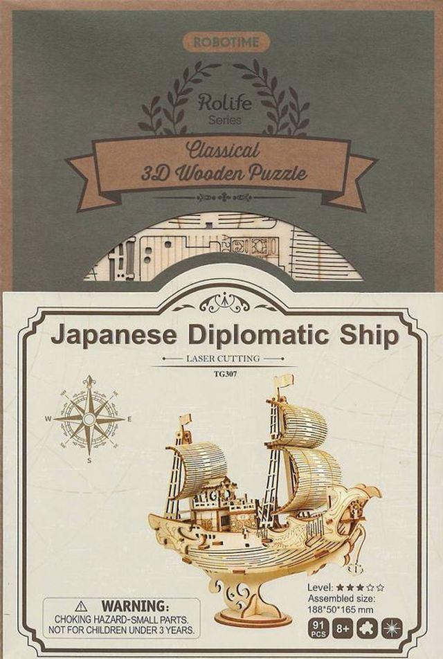 DIY Japanese Diplomatic Ship-3D Puzzle-Robotime--