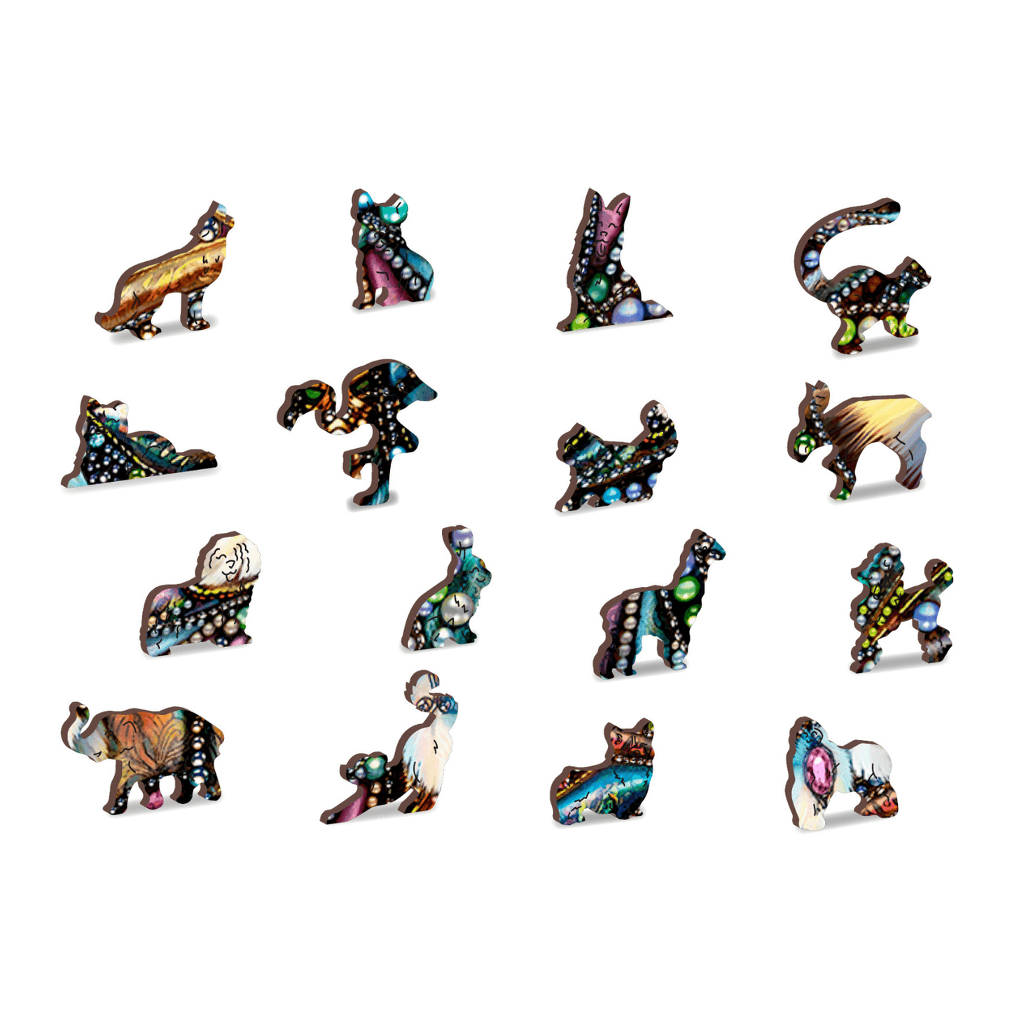 The Jewelled Cat Puzzle | Wooden Puzzle 250-Puzzle-WoodenCity--