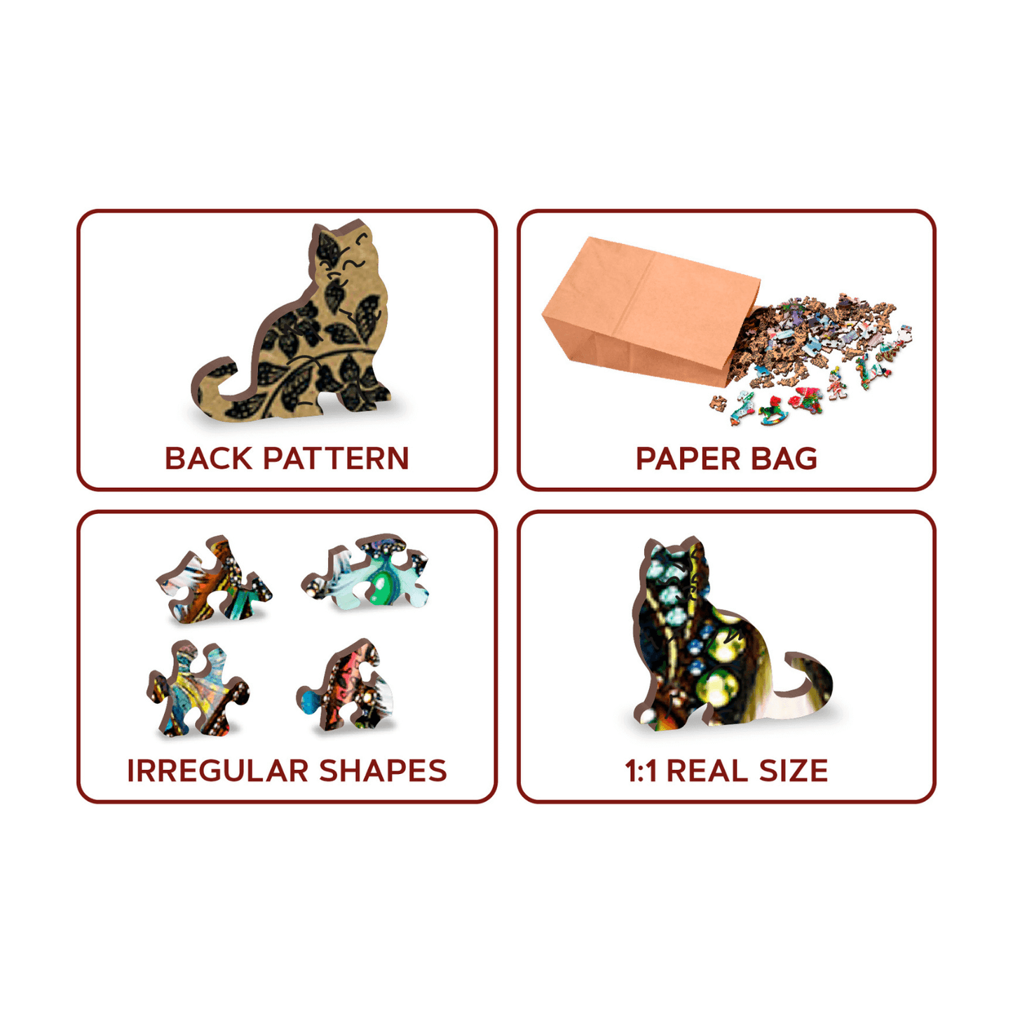 The Jewelled Cat Puzzle | Wooden Puzzle 250-Puzzle-WoodenCity--