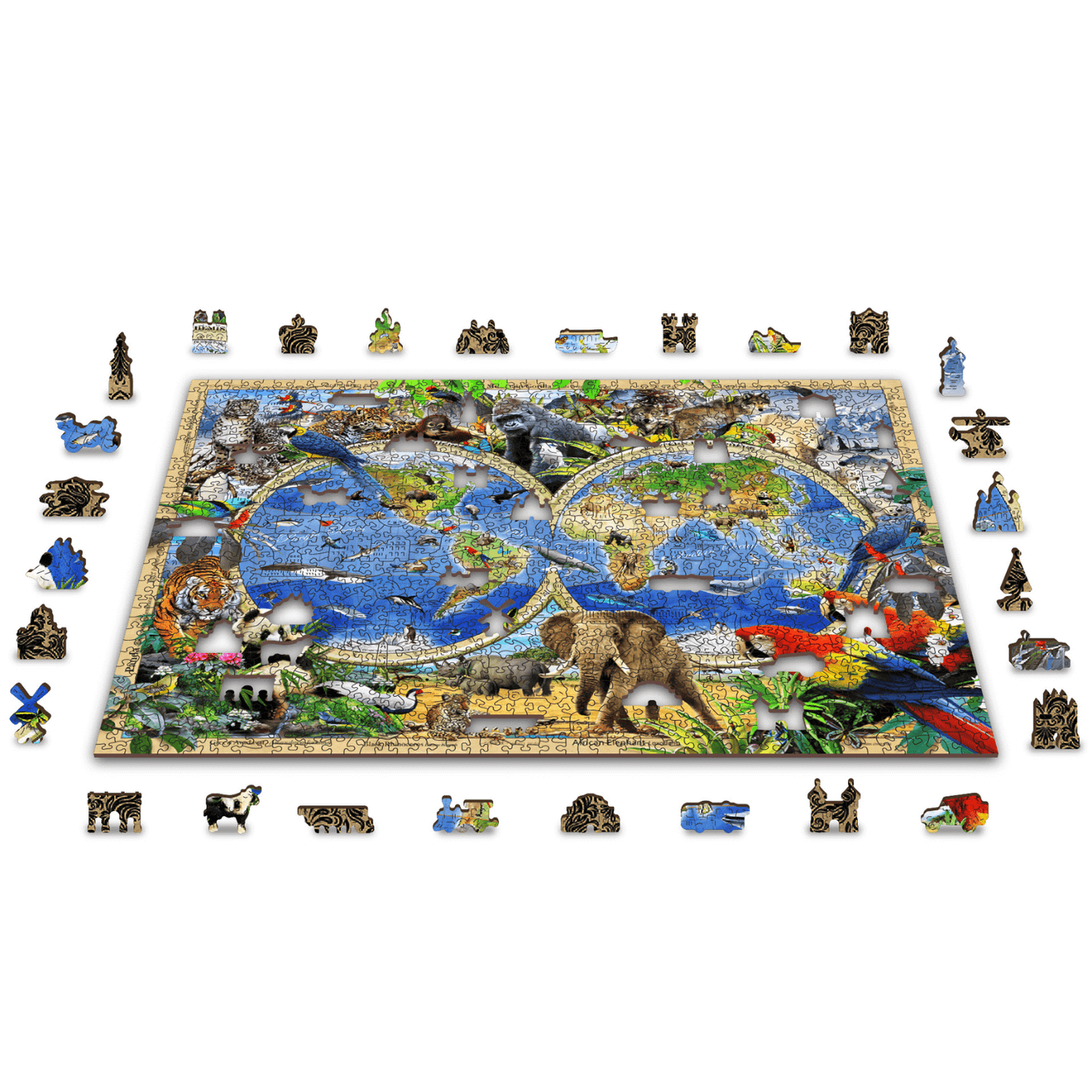 Kingdom of the Animals Puzzle | Wooden Puzzle 1010-WoodenCity-