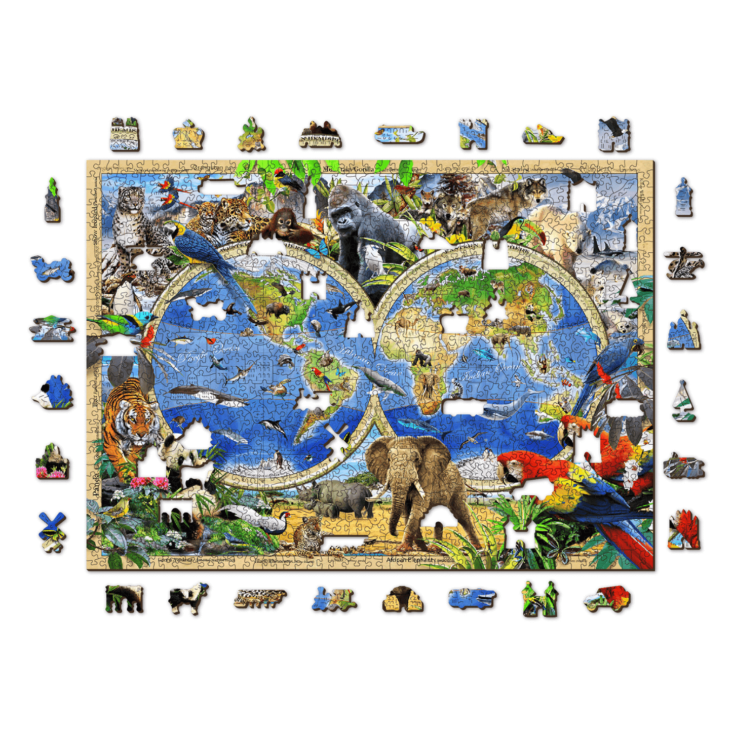 Kingdom of the Animals Puzzle | Wooden Puzzle 1010-WoodenCity-