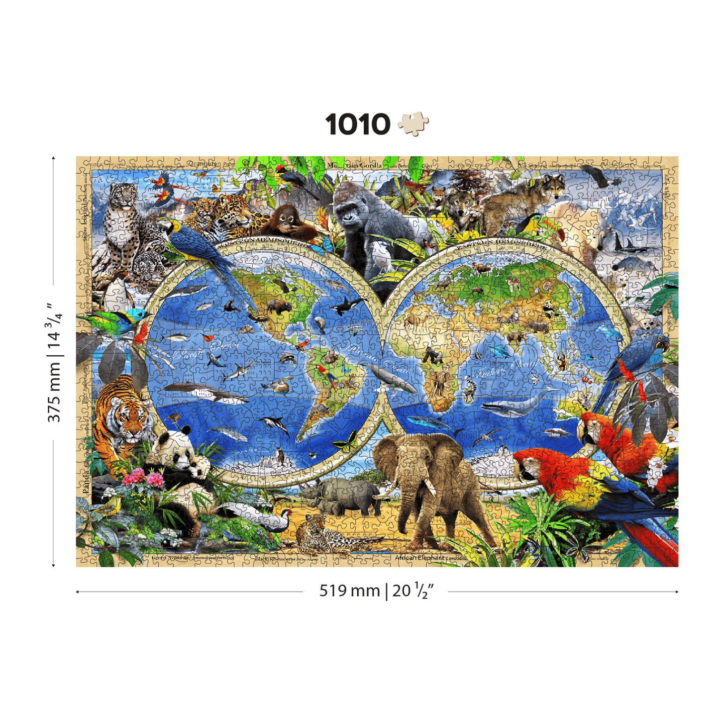 Kingdom of the Animals Puzzle | Wooden Puzzle 1010-WoodenCity-