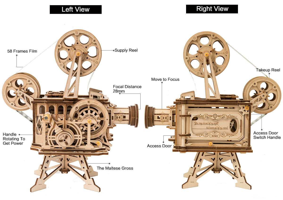 Vitascope | Film Projector-3D Puzzle-Robotime--