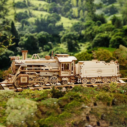 Locomotive Puzzle 3D 1:80-3D Puzzle-Robotime--