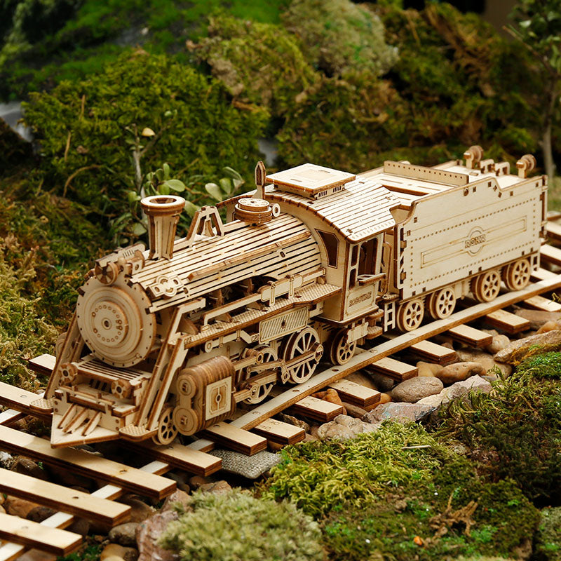 Locomotive Puzzle 3D 1:80-3D Puzzle-Robotime--