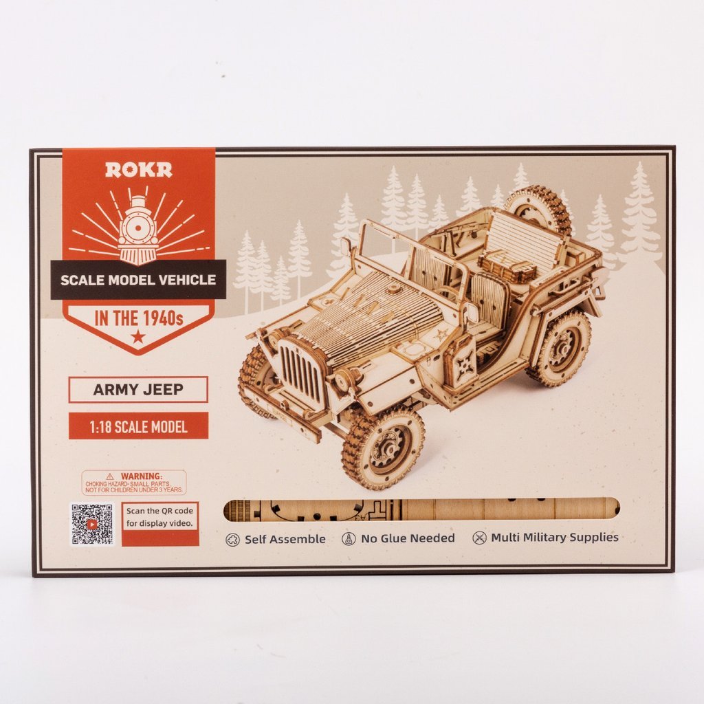 Army Truck 1:18-3D Puzzle-Robotime--