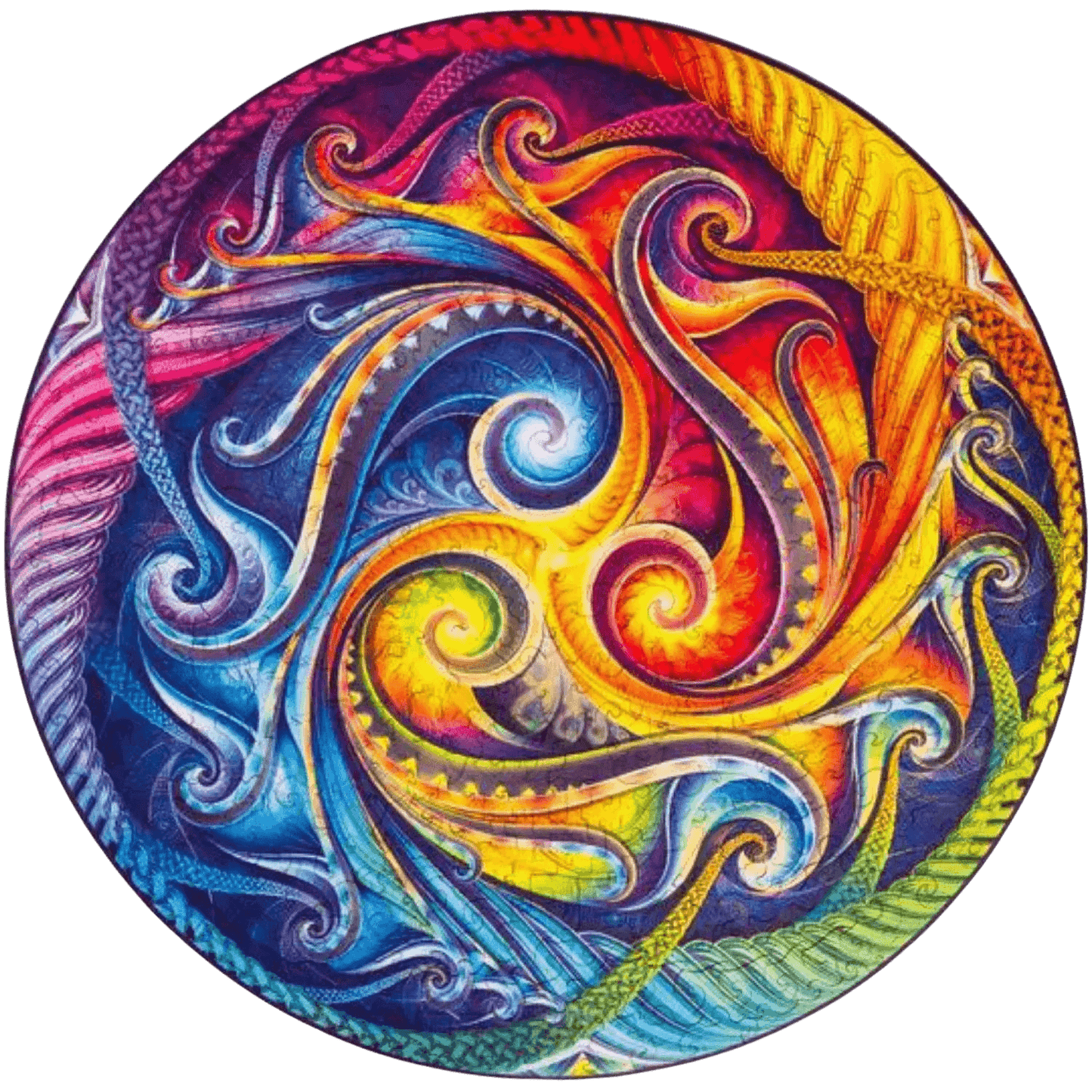 Mandala Puzzle | Spiral Incarnation-Wooden Puzzle-Unidragon--