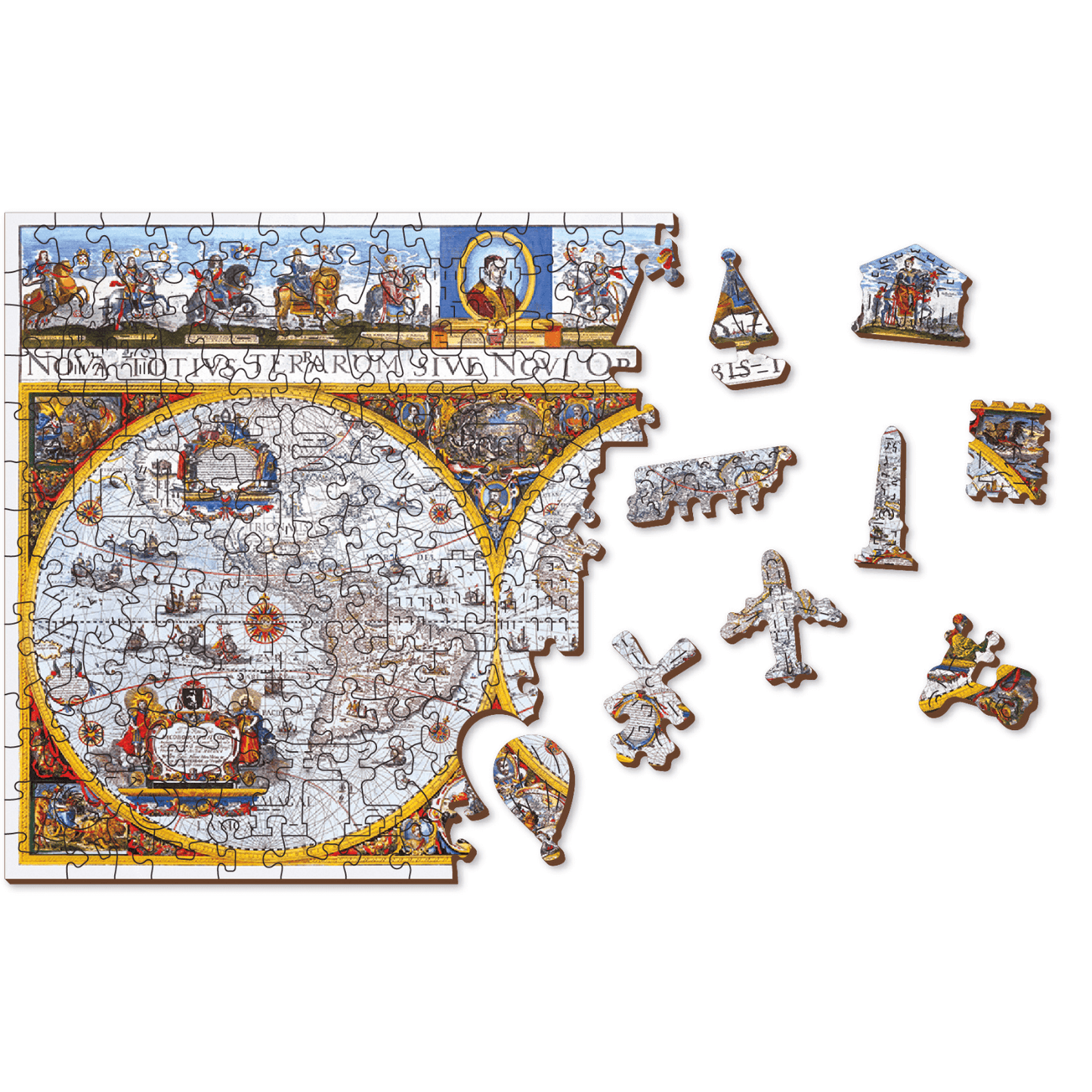 Nova Terrarum Antique Map | Puzzle Wooden Puzzle 1010-WoodenCity--