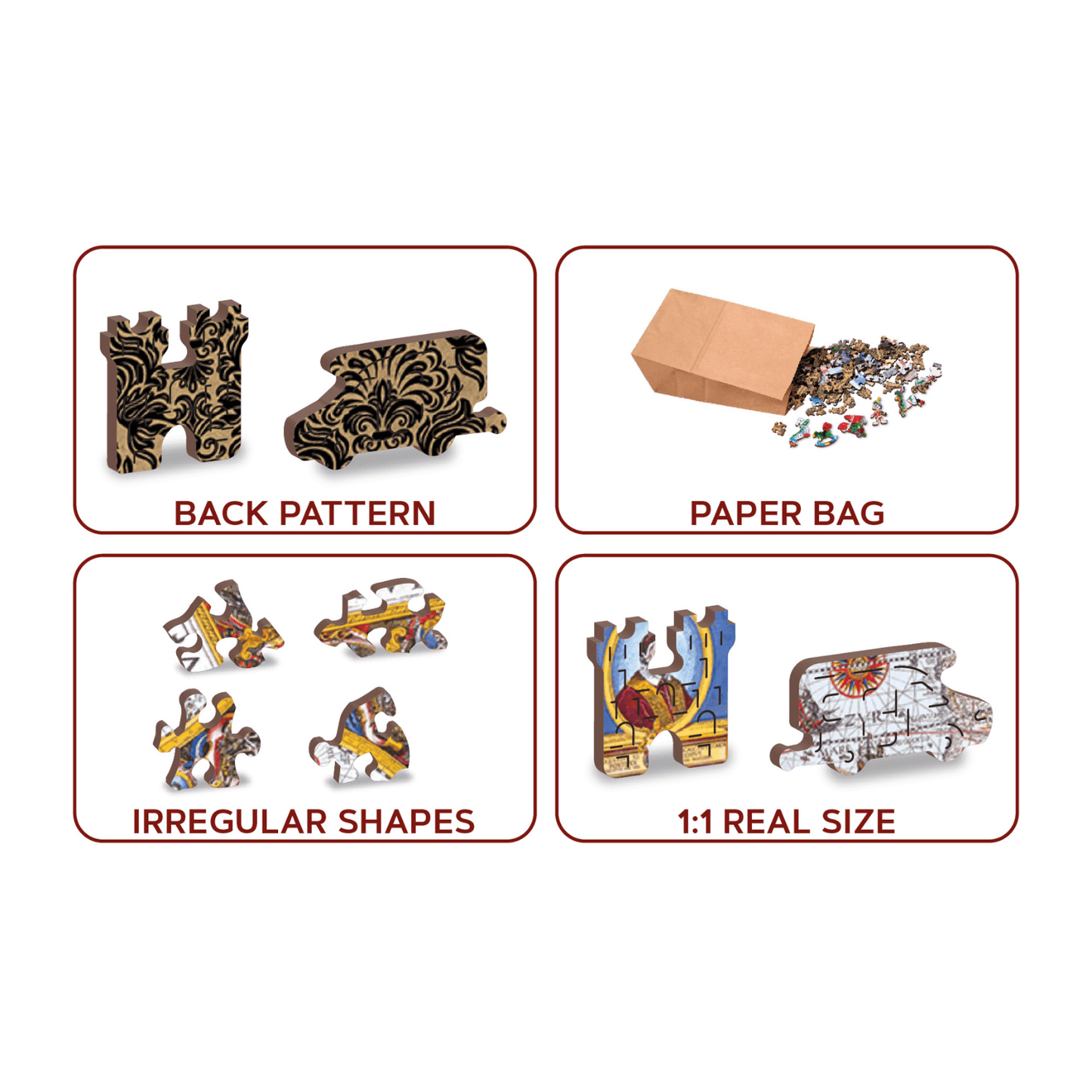 Nova Terrarum Antique Map | Puzzle Wooden Puzzle 1010-WoodenCity--