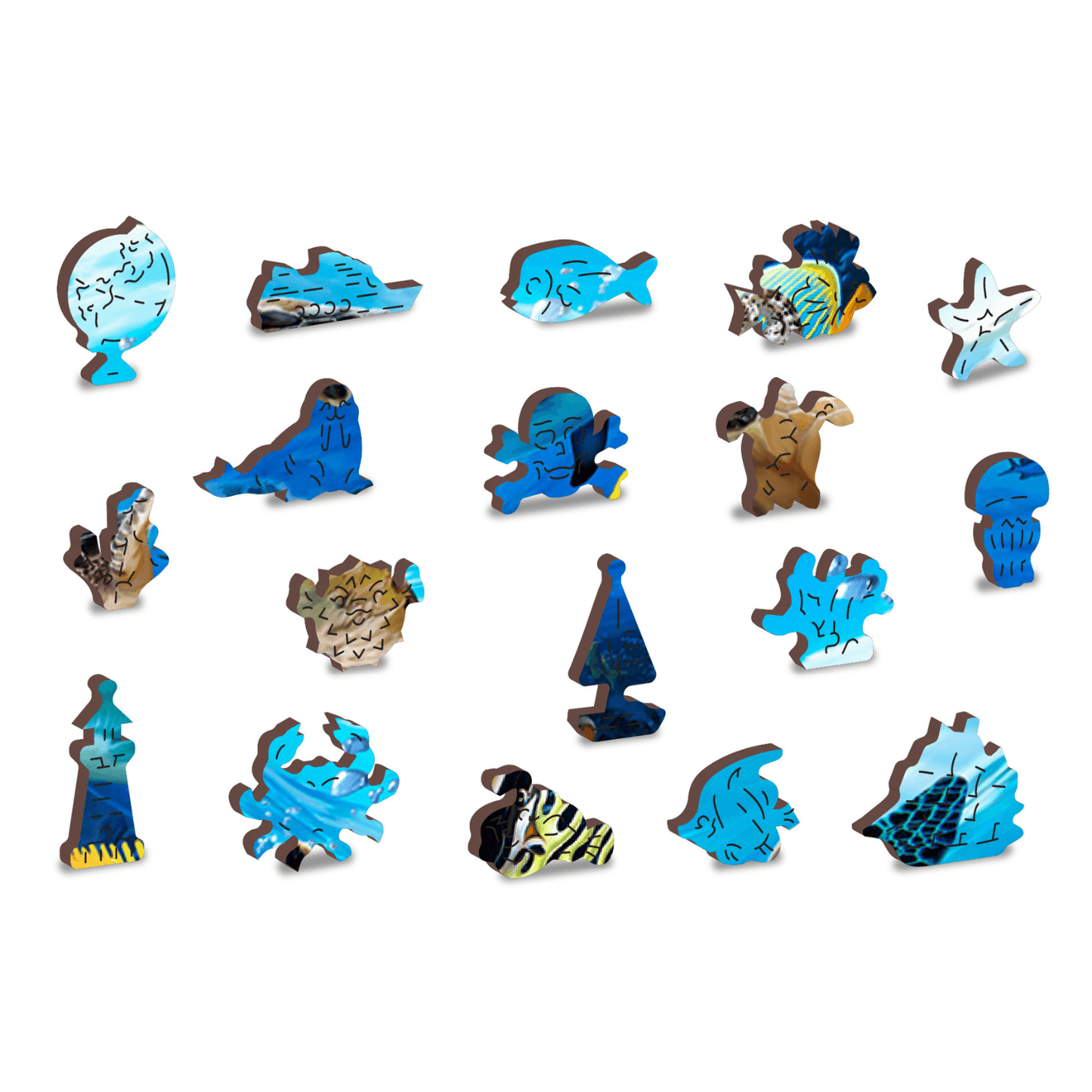 Life in the Ocean Puzzle | Wooden Puzzle 505-WoodenCity-