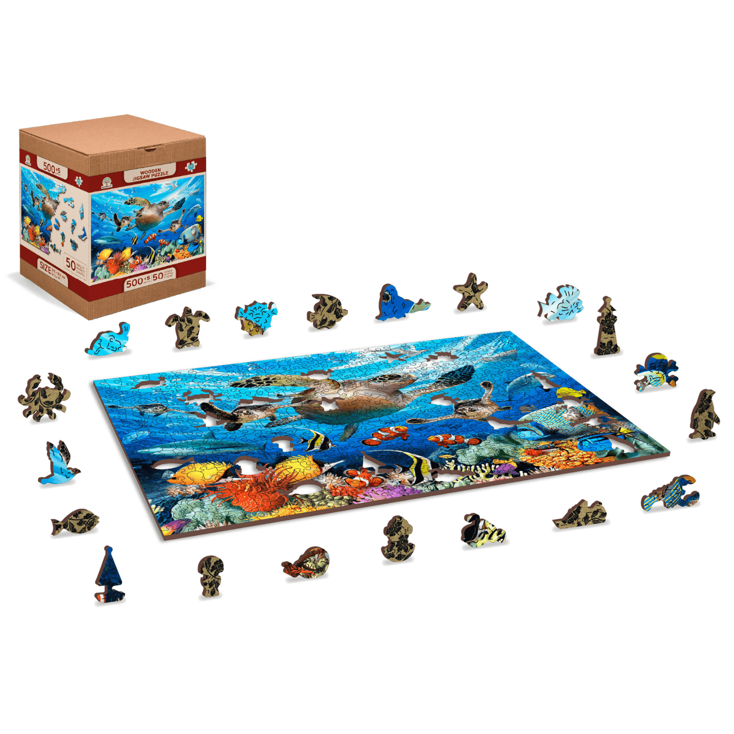 Life in the Ocean Puzzle | Wooden Puzzle 505-WoodenCity-