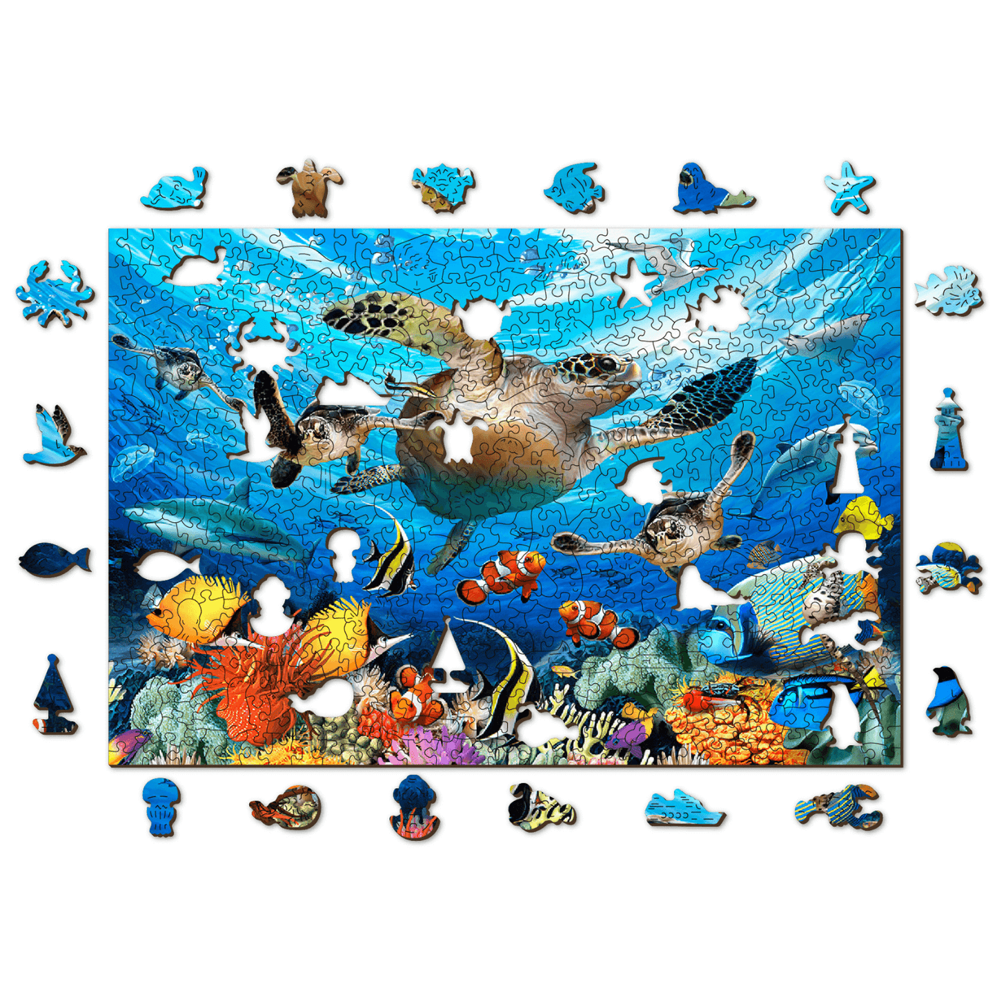Life in the Ocean Puzzle | Wooden Puzzle 505-WoodenCity-
