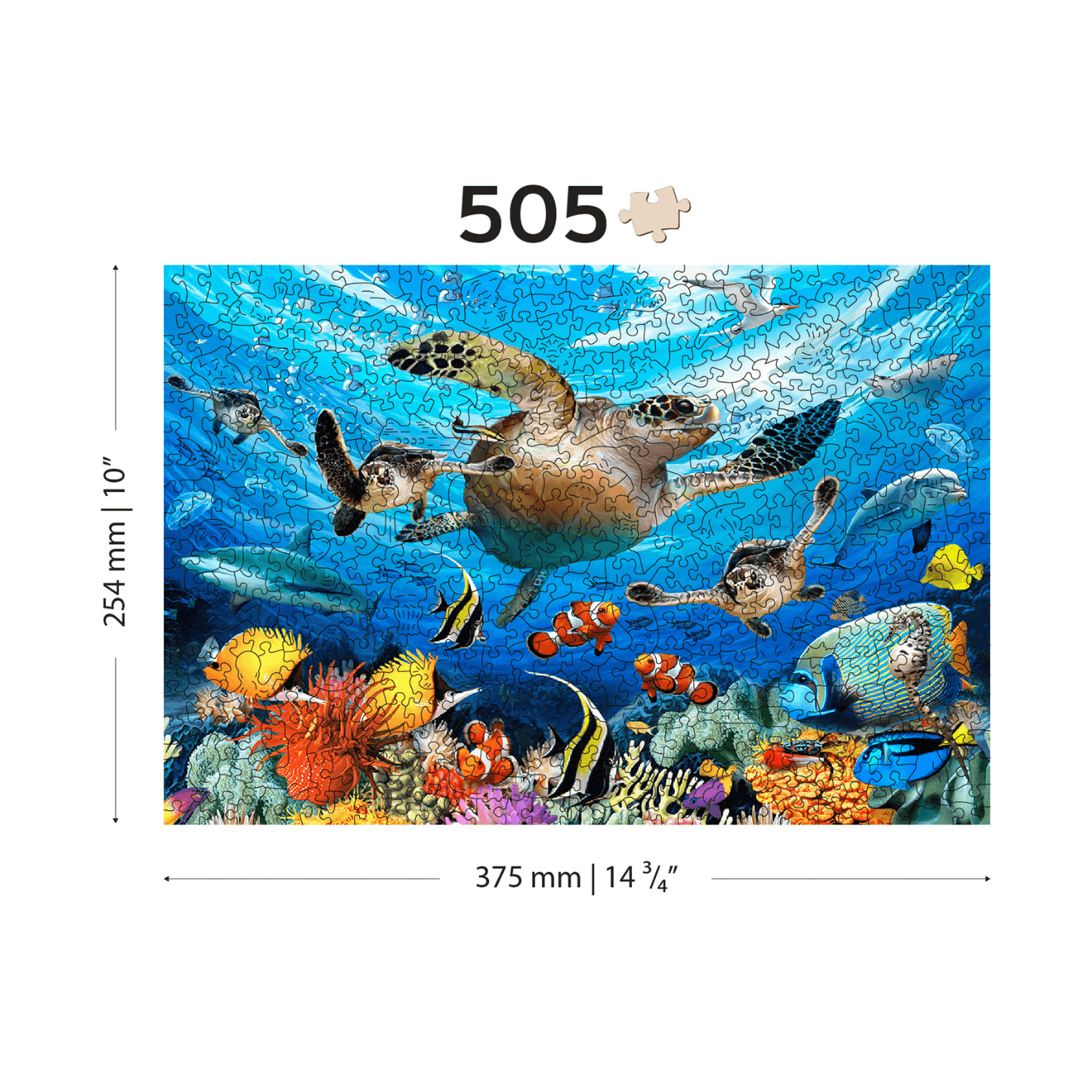 Life in the Ocean Puzzle | Wooden Puzzle 505-WoodenCity-