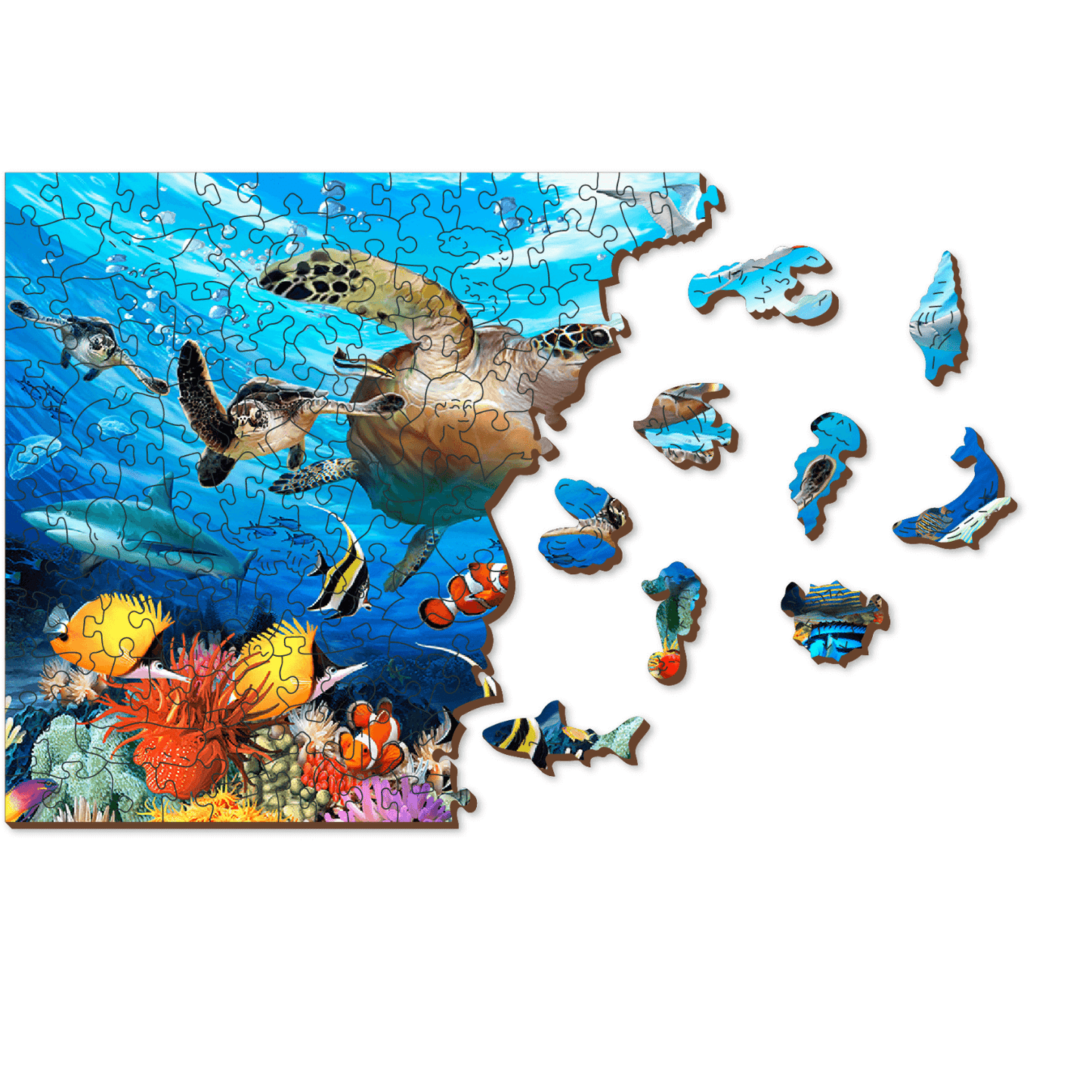 Life in the Ocean Puzzle | Wooden Puzzle 505-WoodenCity-
