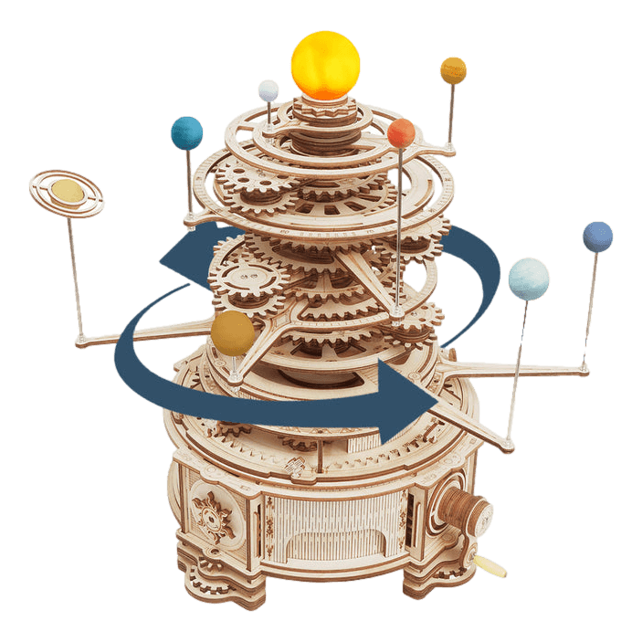 Mechanical Solar System-Mechanical Wooden Puzzle-Robotime--