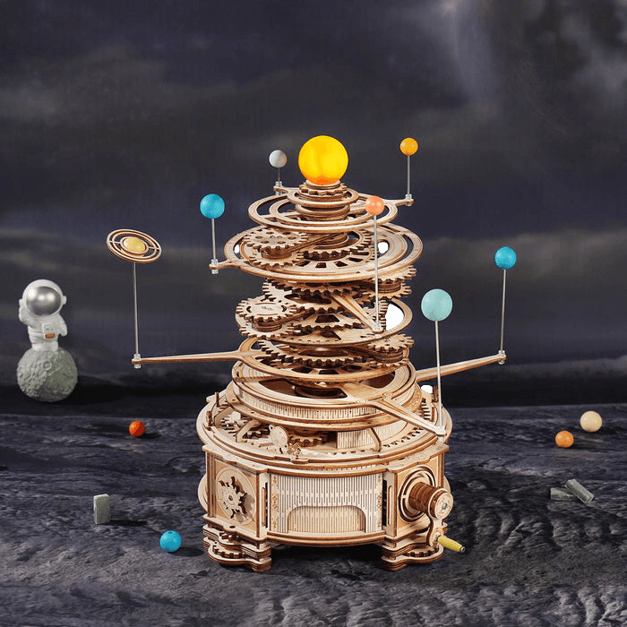 Mechanical Solar System-Mechanical Wooden Puzzle-Robotime--