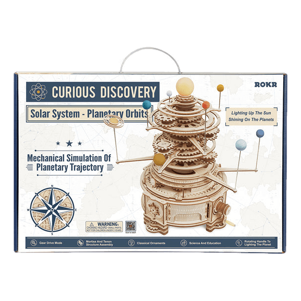 Mechanical Solar System Mechanical Wooden Puzzle-Robotime--