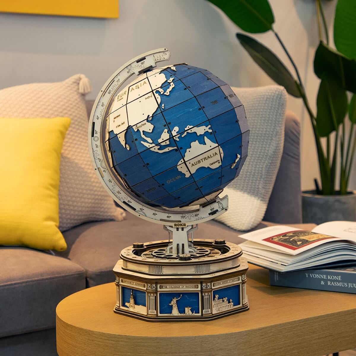 3D Globe Kit-Mechanical Wooden Puzzle-Robotime--