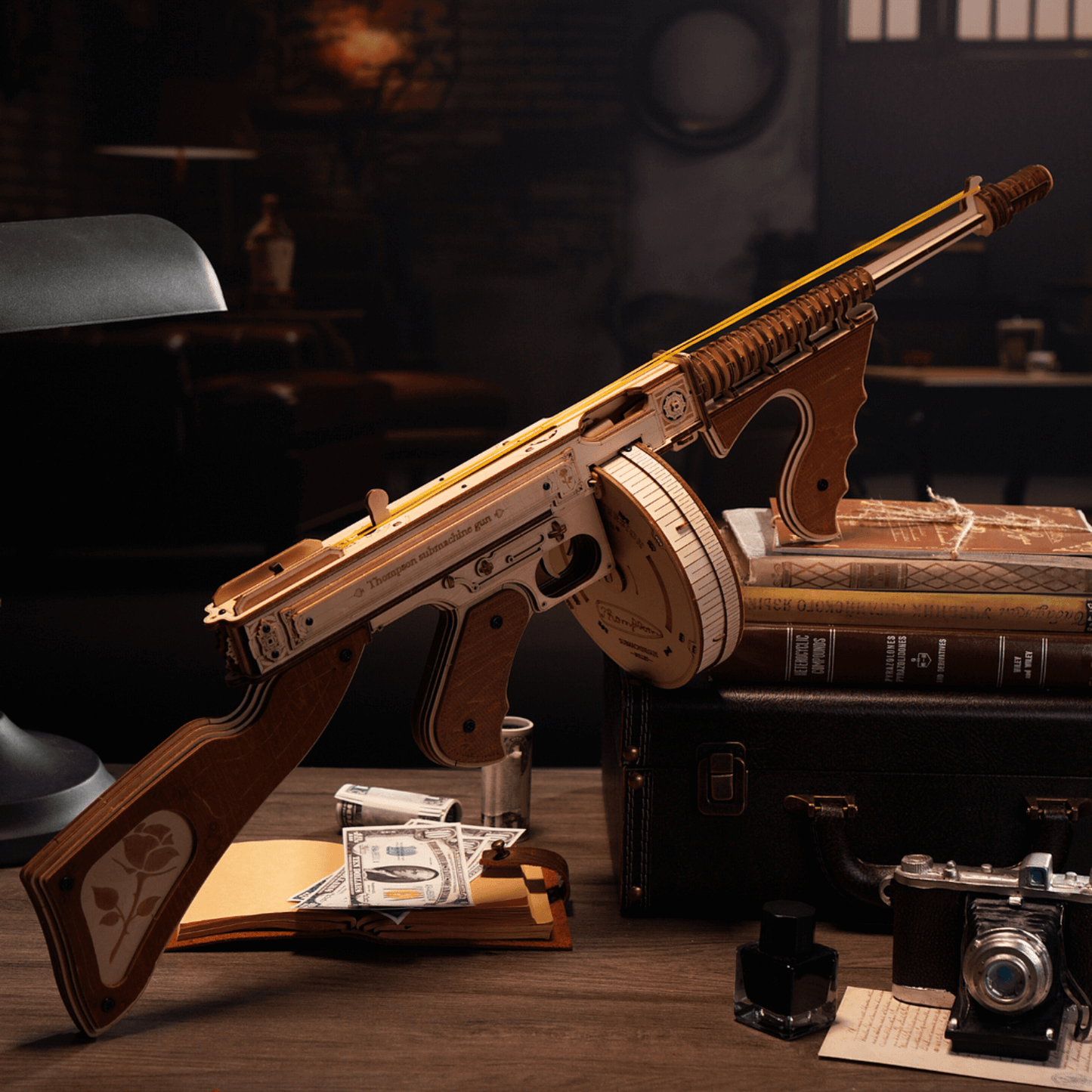 Submachine gun | Rokr | Gangster | Toy | Wooden gun | Puzzle |