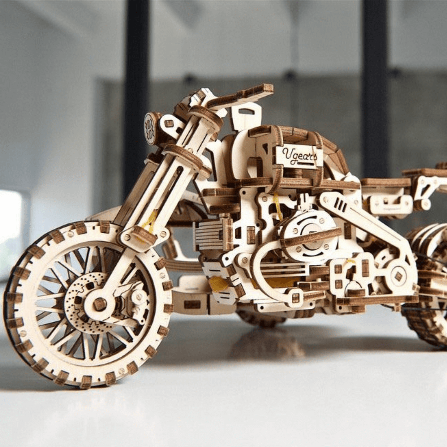 Motorbike Scrambler UGR-10-Mechanical Wooden Puzzle-Ugears--