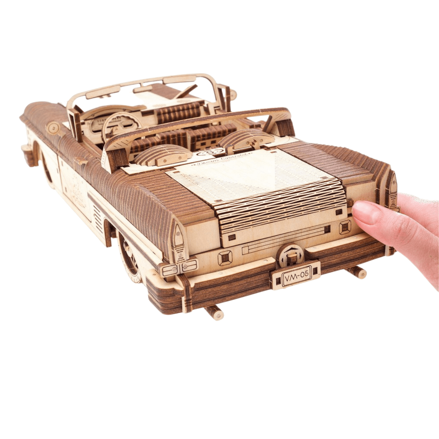 Dream Cabriolet VM-05-Mechanical wooden puzzle-Ugears--