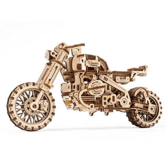 Motorbike Scrambler UGR-10-Mechanical Wooden Puzzle-Ugears--