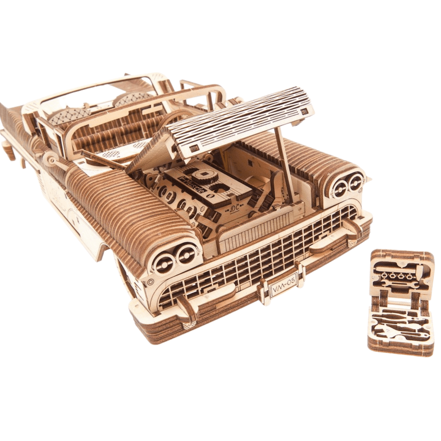 Dream Cabriolet VM-05-Mechanical wooden puzzle-Ugears--