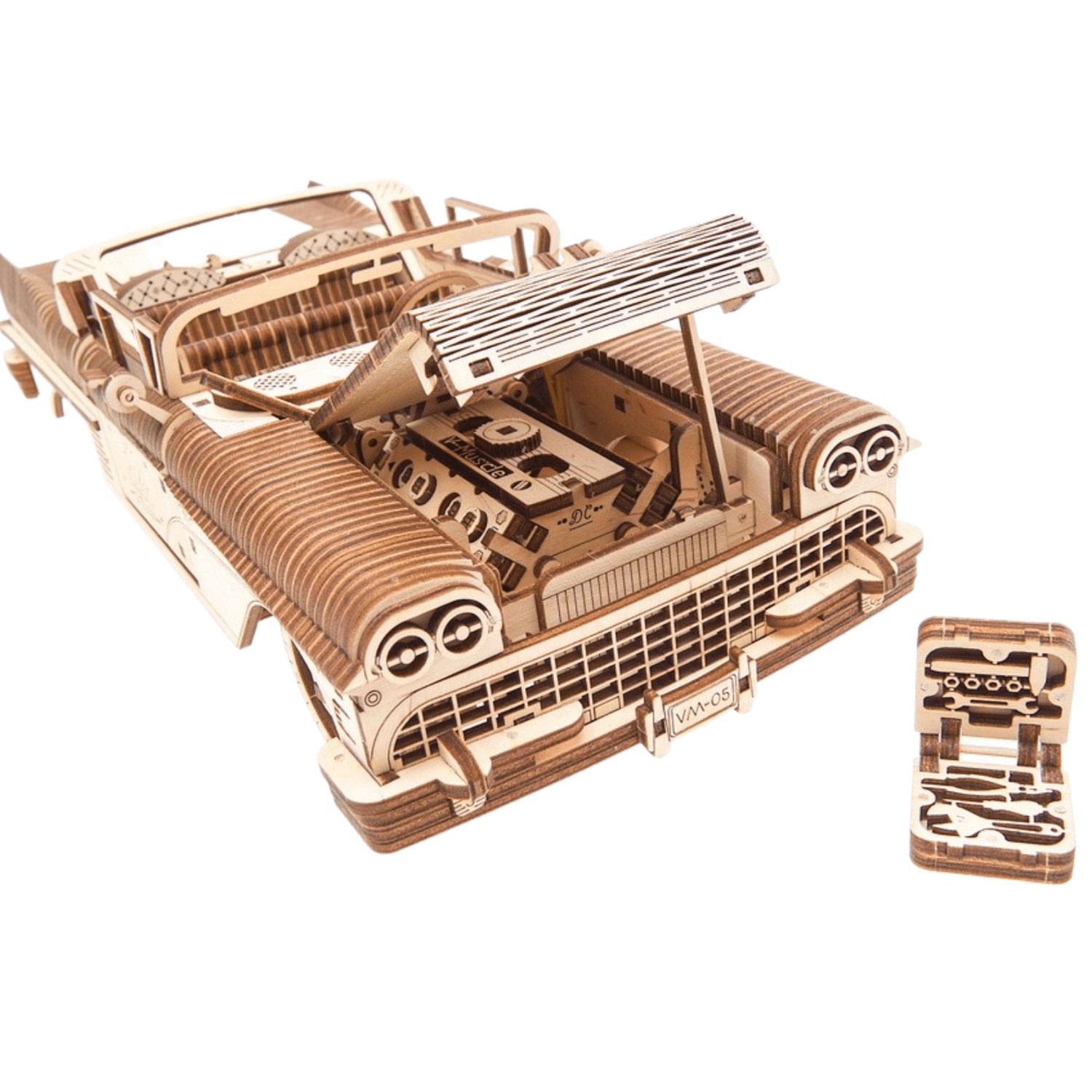 Dream Cabriolet VM-05-Mechanical wooden puzzle-Ugears--