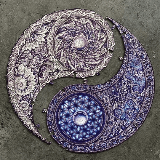 Mandala Intersecting Opposites-Wooden Puzzle-Unidragon--