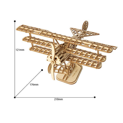 Aeroplane Triplane-3D Puzzle-Robotime--