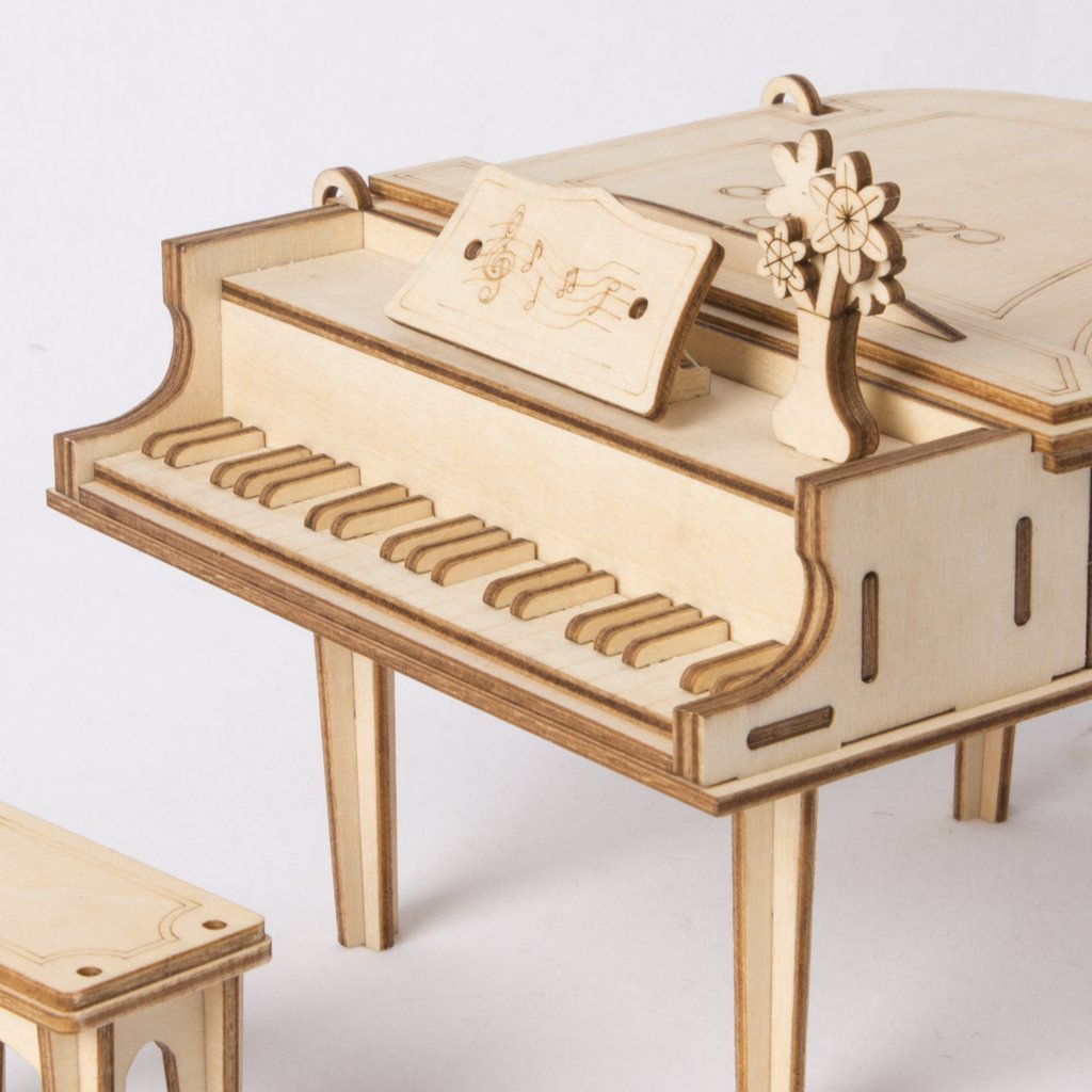 Large Piano Wood 3D Puzzle-3D Puzzle-Robotime--