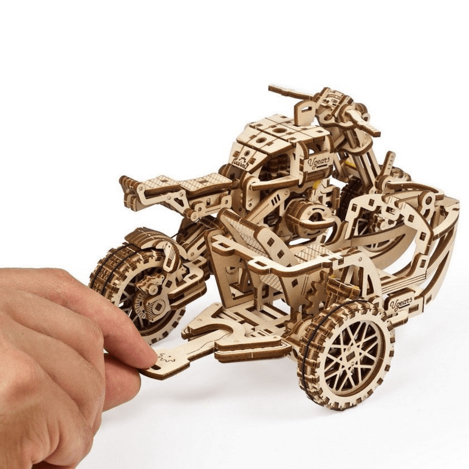 Motorbike Scrambler UGR-10-Mechanical Wooden Puzzle-Ugears--