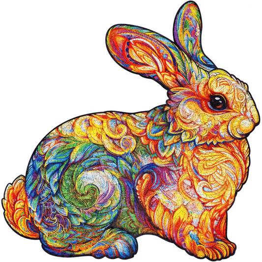 Precious Rabbit Wooden Puzzle-Unidragon-precious-rabbit-s-4640157452862