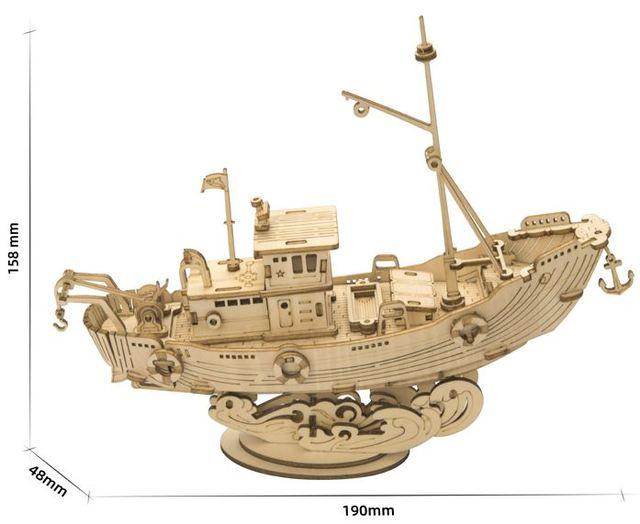 DIY Fishing Ship-3D Puzzle-Robotime--