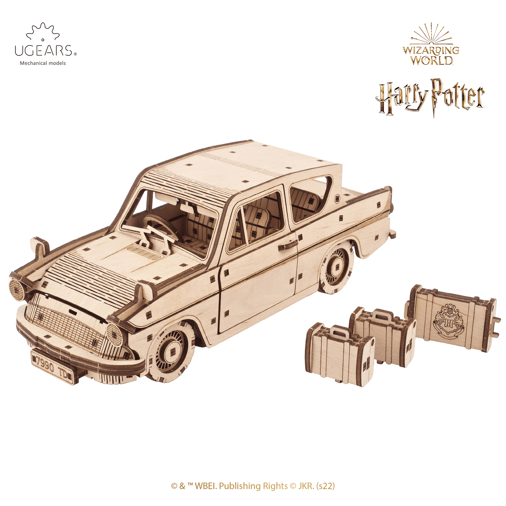 Flying Ford Anglia™ | Harry Potter-Mechanical Wooden Puzzle-Ugears--