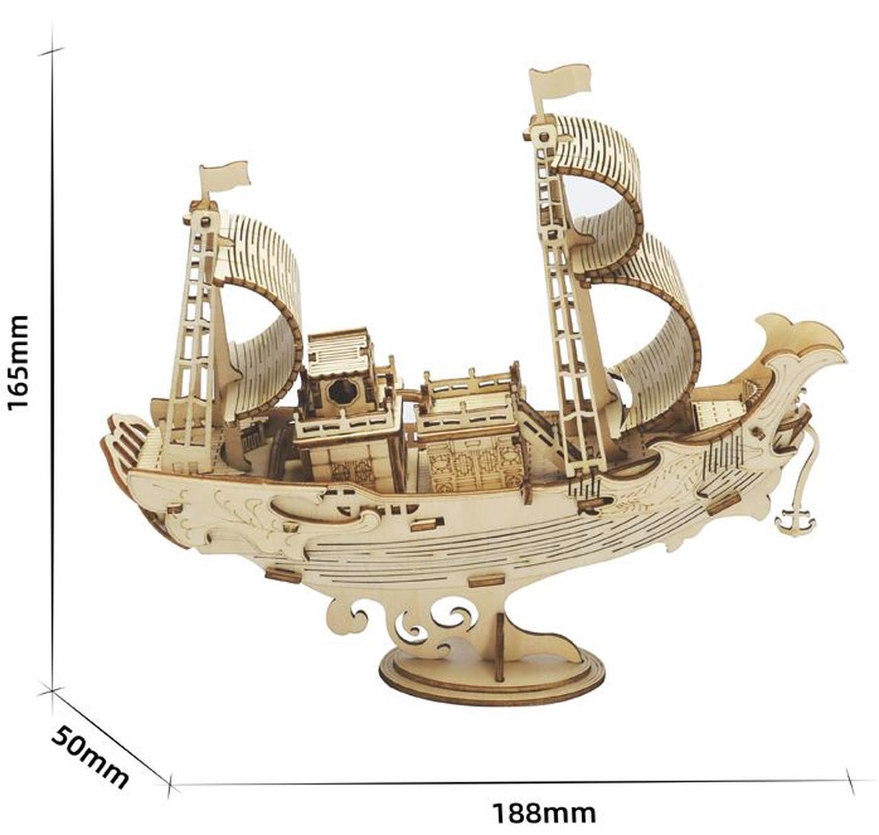 Build Your Own Japanese Diplomatic Ship with Rolife 3D Wooden Puzzle MagicHolz UK