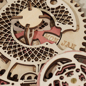 Zodiac Wall Clock & Calendar-Mechanical Wooden Puzzle-Robotime--