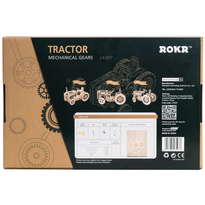 Tractor 3D Puzzle - Mechanical-Mechanical Wooden Puzzle-Robotime--