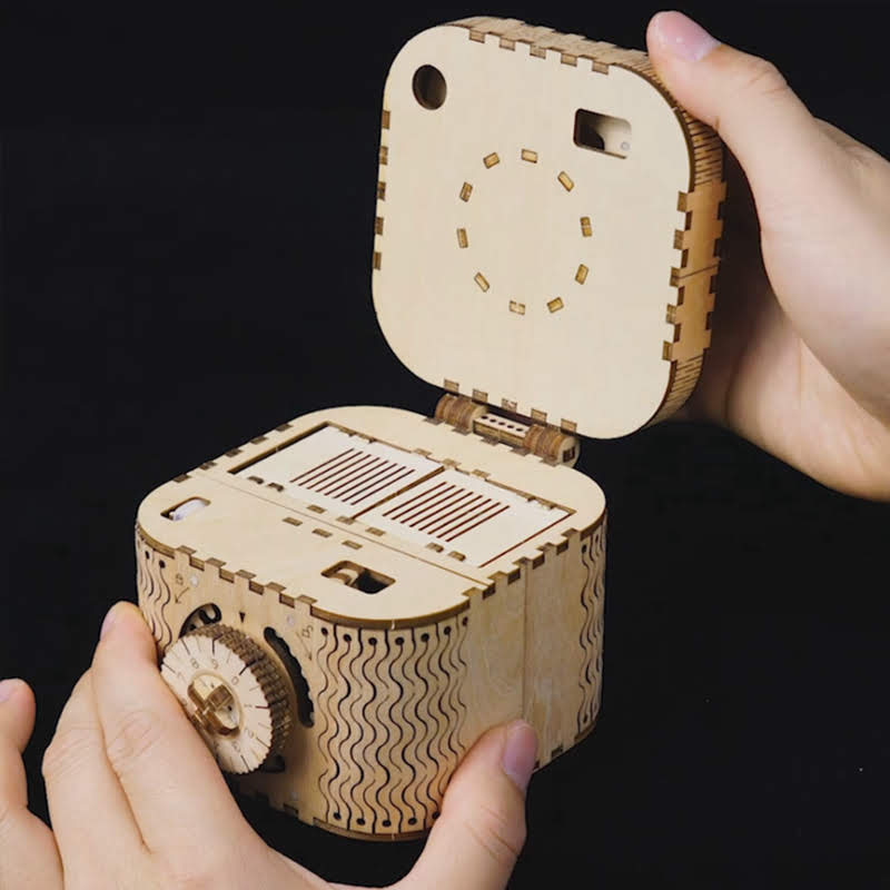 Treasure chest 3D Puzzle Wood-Mechanical Wooden Puzzle-Robotime--