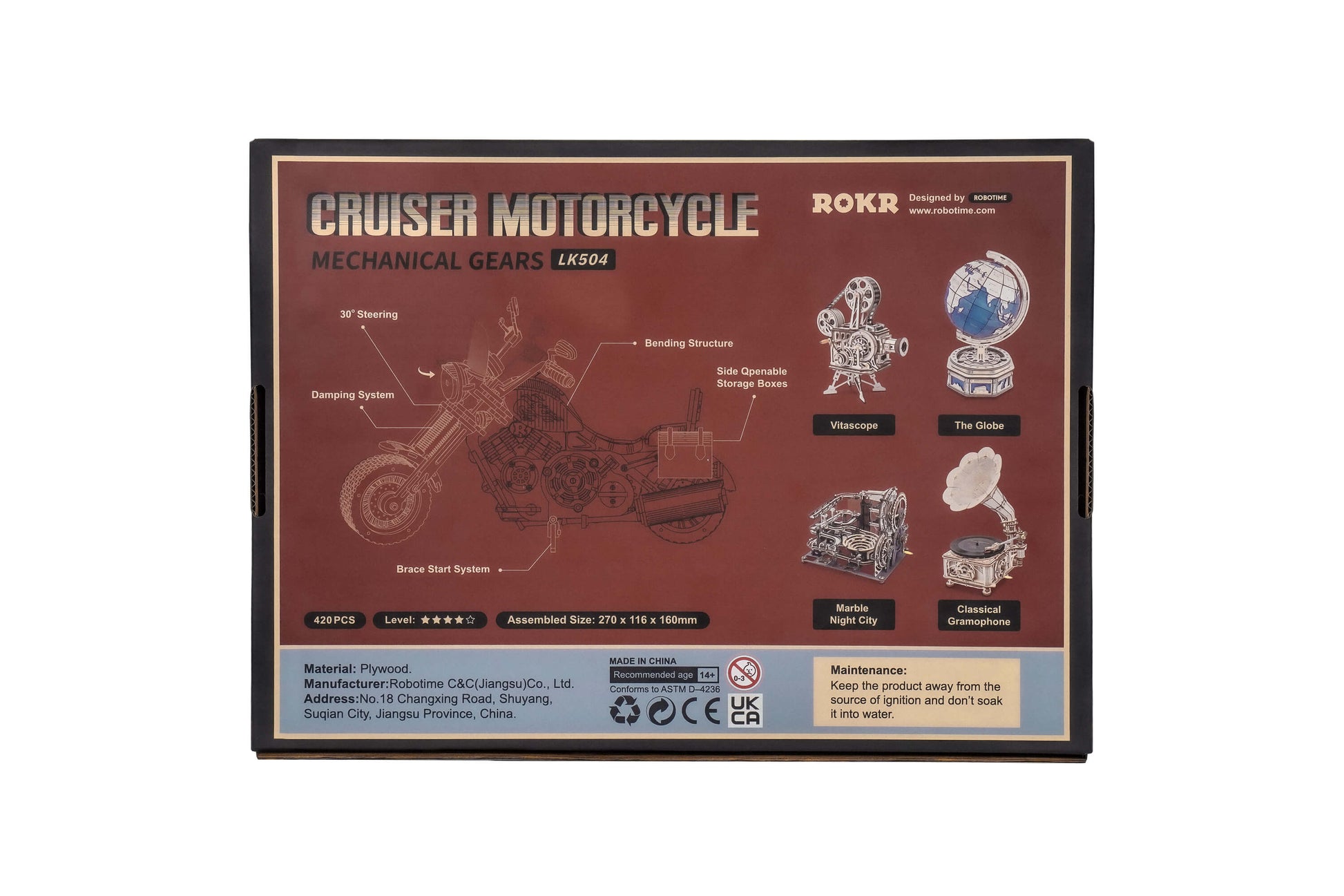 Cruiser Motorcycle-3D Puzzle-Robotime--